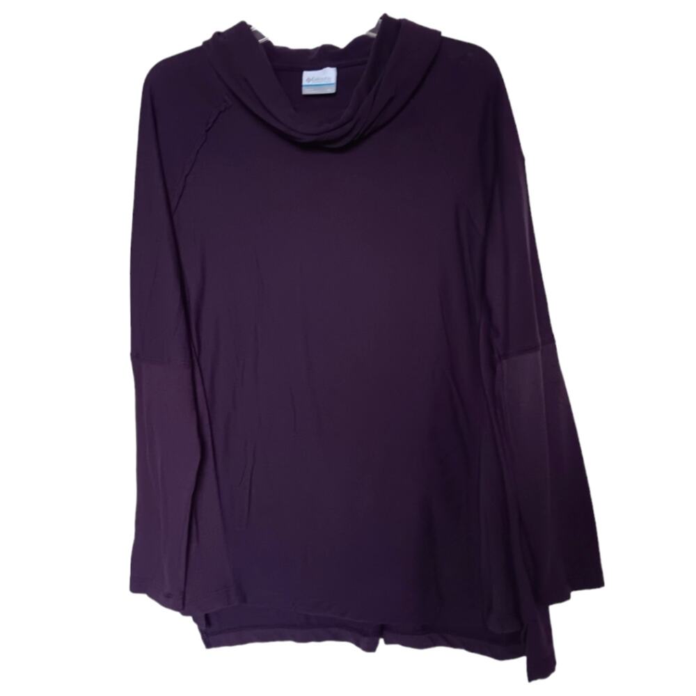 Columbia Easy Going Cowl Neck Long Sleeve Shirt Purple size XL